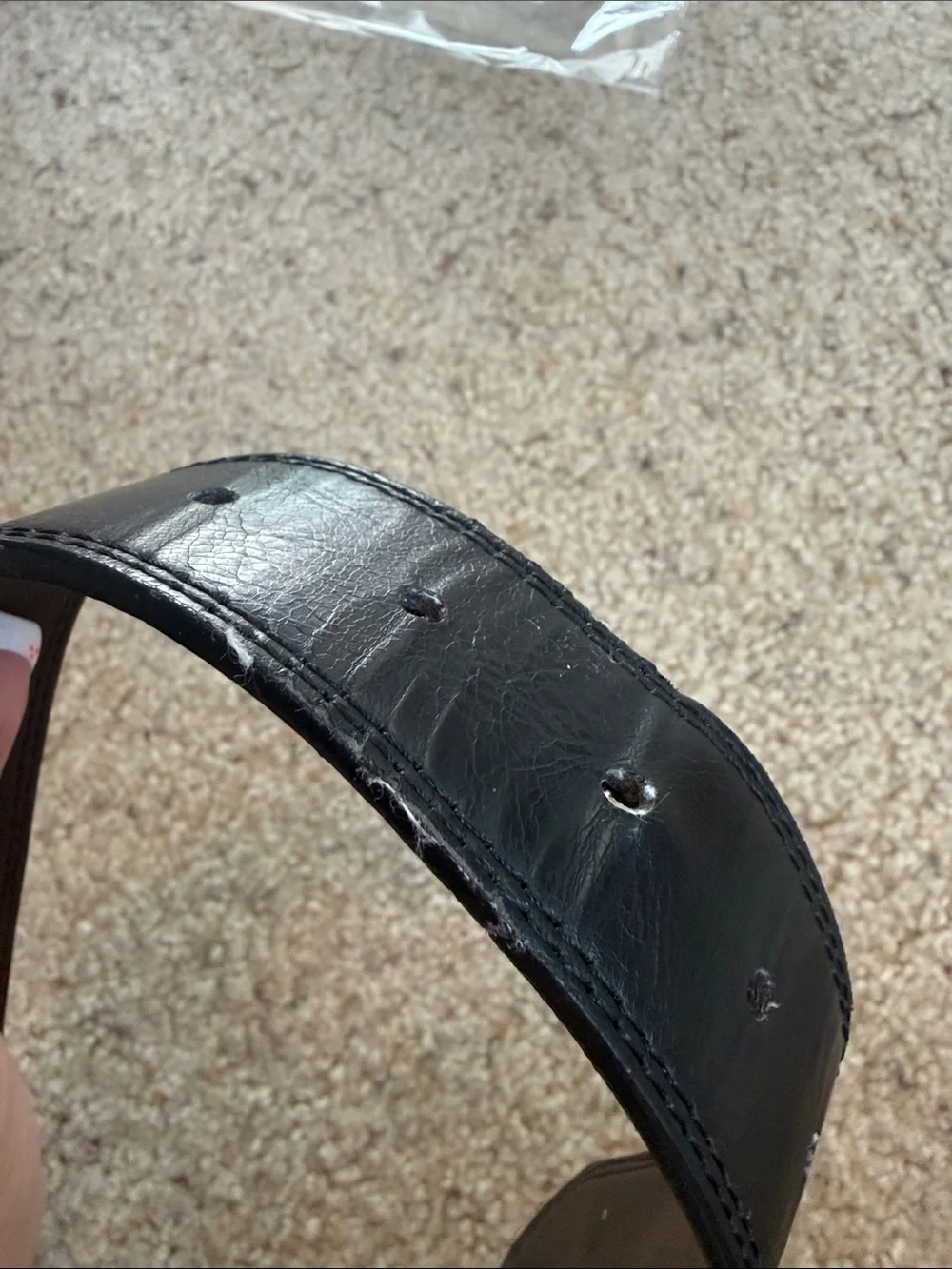 DVS Reversible Black Brown Bonded Leather Belt Sz 38 Skate